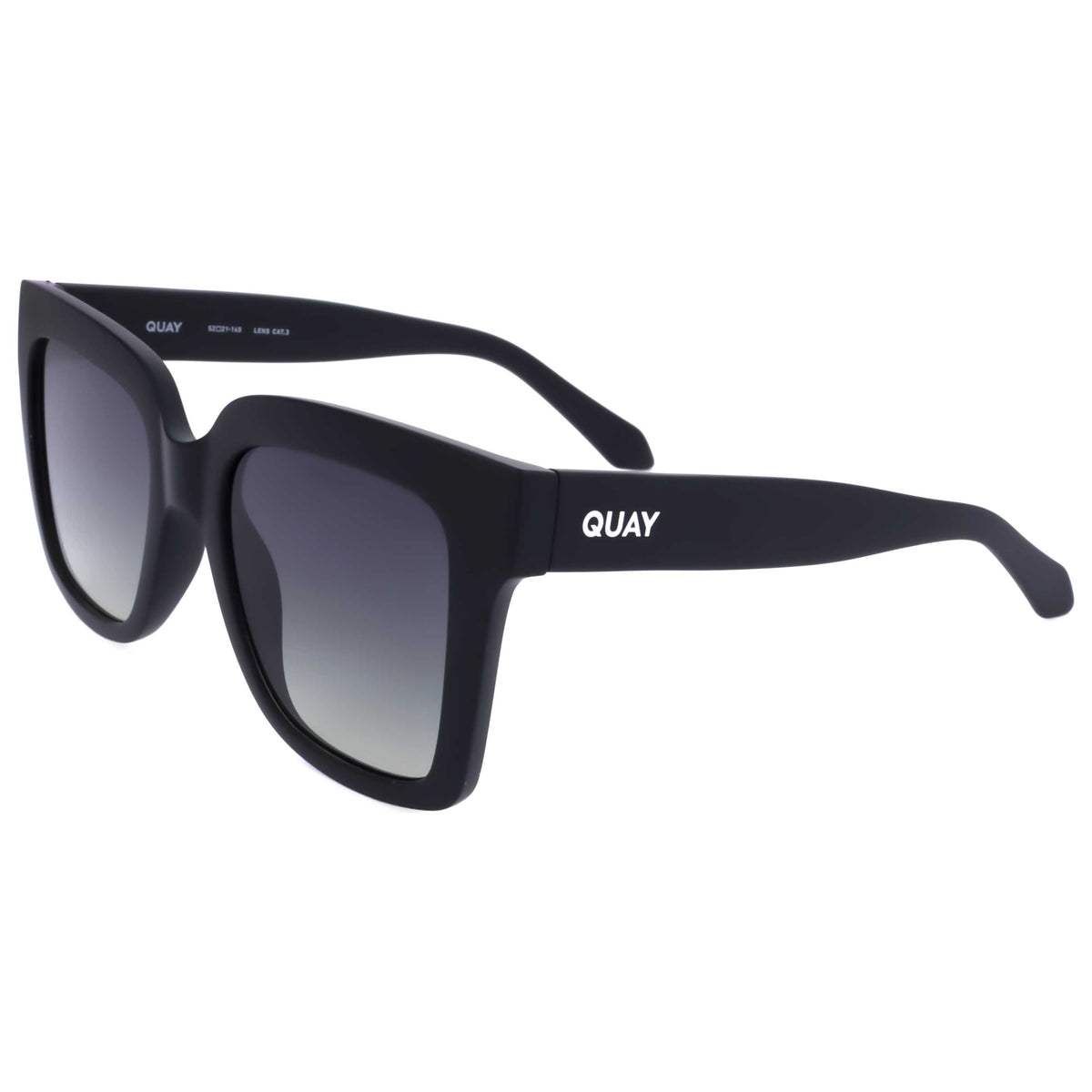 Front view of Quay Icy Women's Sunglasses ICY-MTBLK-58