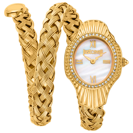 Front view of Just Cavalli Signature Snake Women's Quartz Watch JC1L305M0025