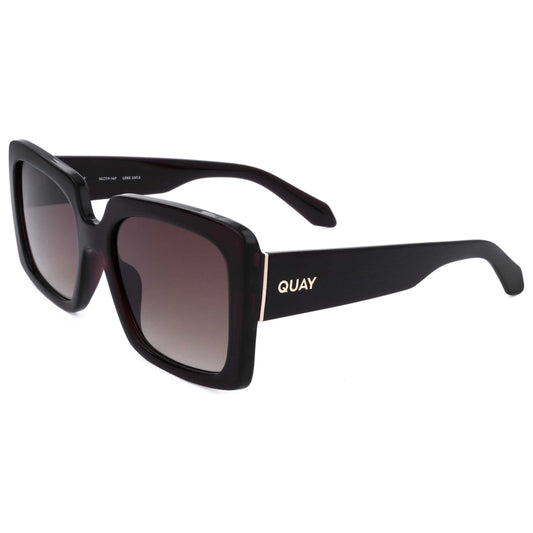 Front view of Quay Total Vibe Women's Sunglasses TOTAL-VIBE-BRN-46
